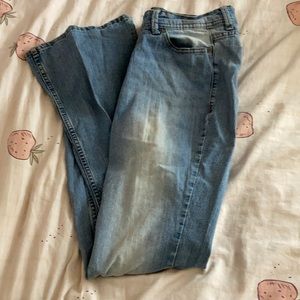 Light wash bootcut jeans